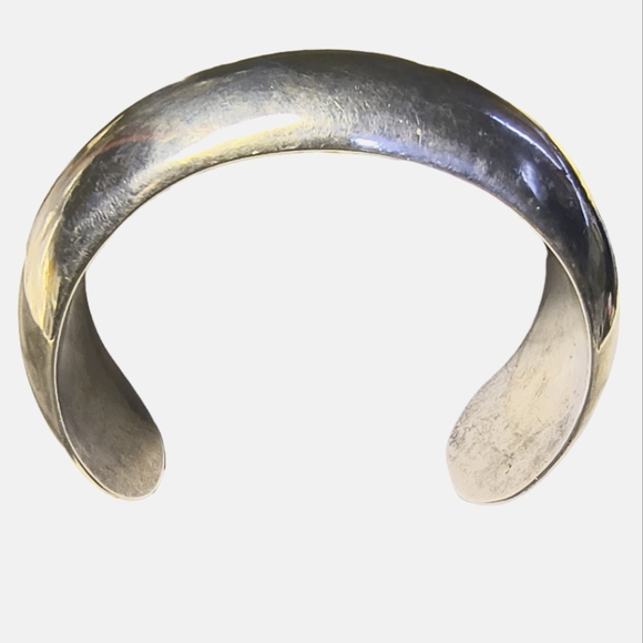 Jewelry - Vintage Signed Sterling Silver Domed Cuff Bracelet